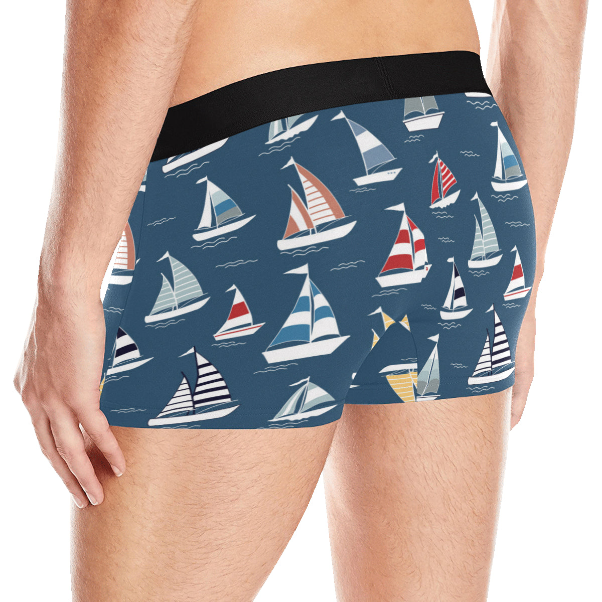 Sailing Ships Pattern Print Design A04 Men's Boxer Briefs