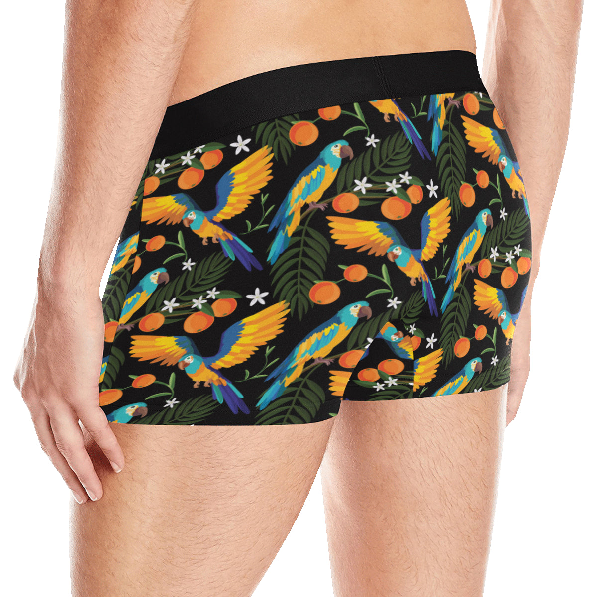 Macaw Pattern Print Design 03 Men's Boxer Briefs
