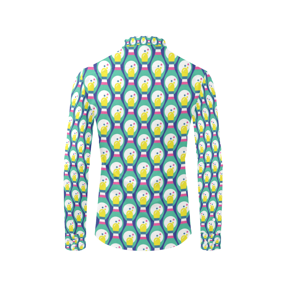 Bowling Pattern Print Design 04 Men's Long Sleeve Shirt