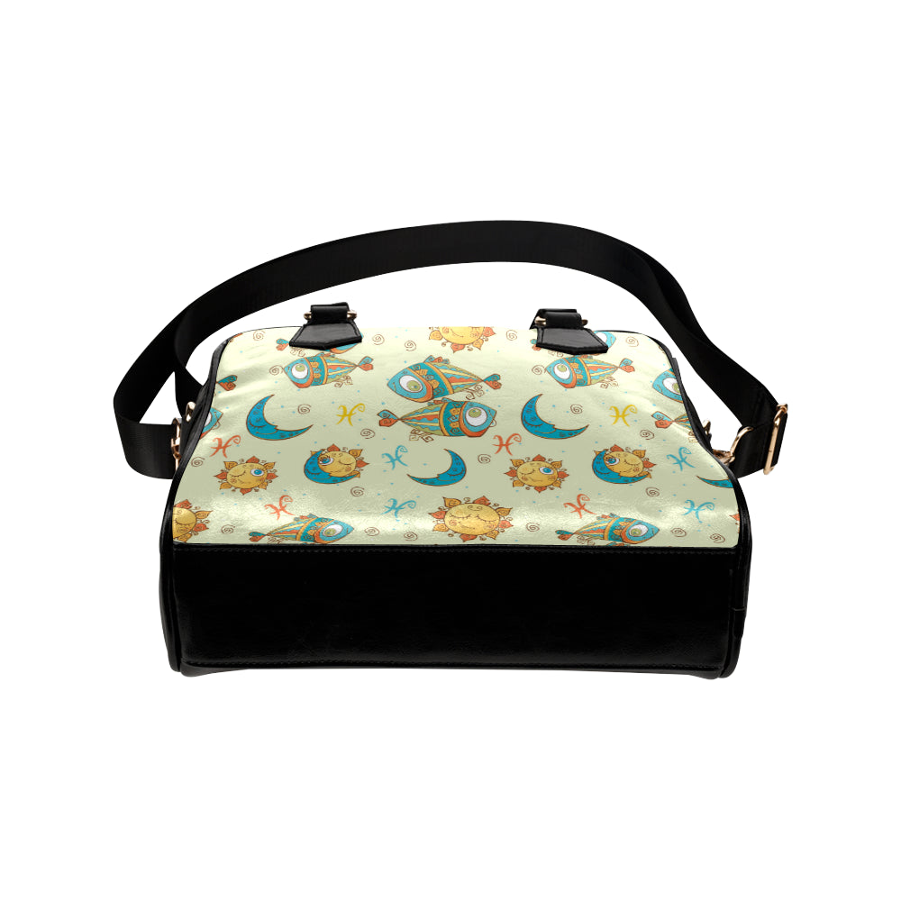 Pisces Pattern Print Design A03 Shoulder Handbag