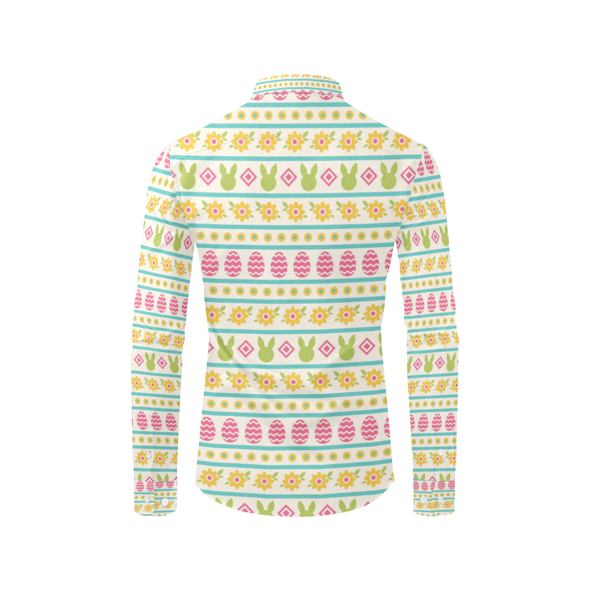 Easter Eggs Pattern Print Design RB016 Men's Long Sleeve Shirt