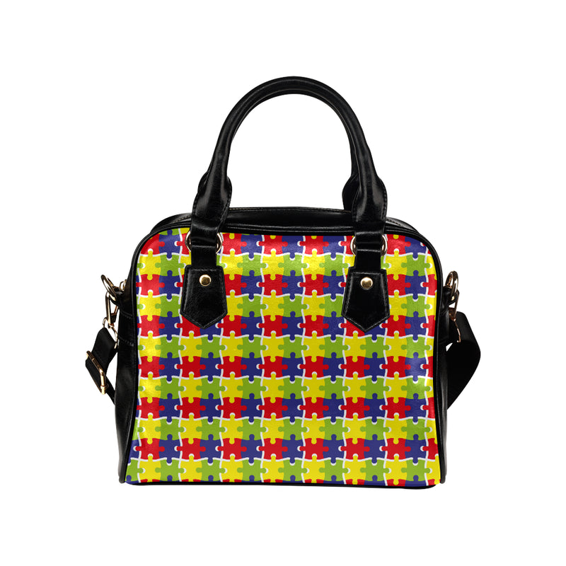 Autism Awareness Pattern Print Design 03 Shoulder Handbag