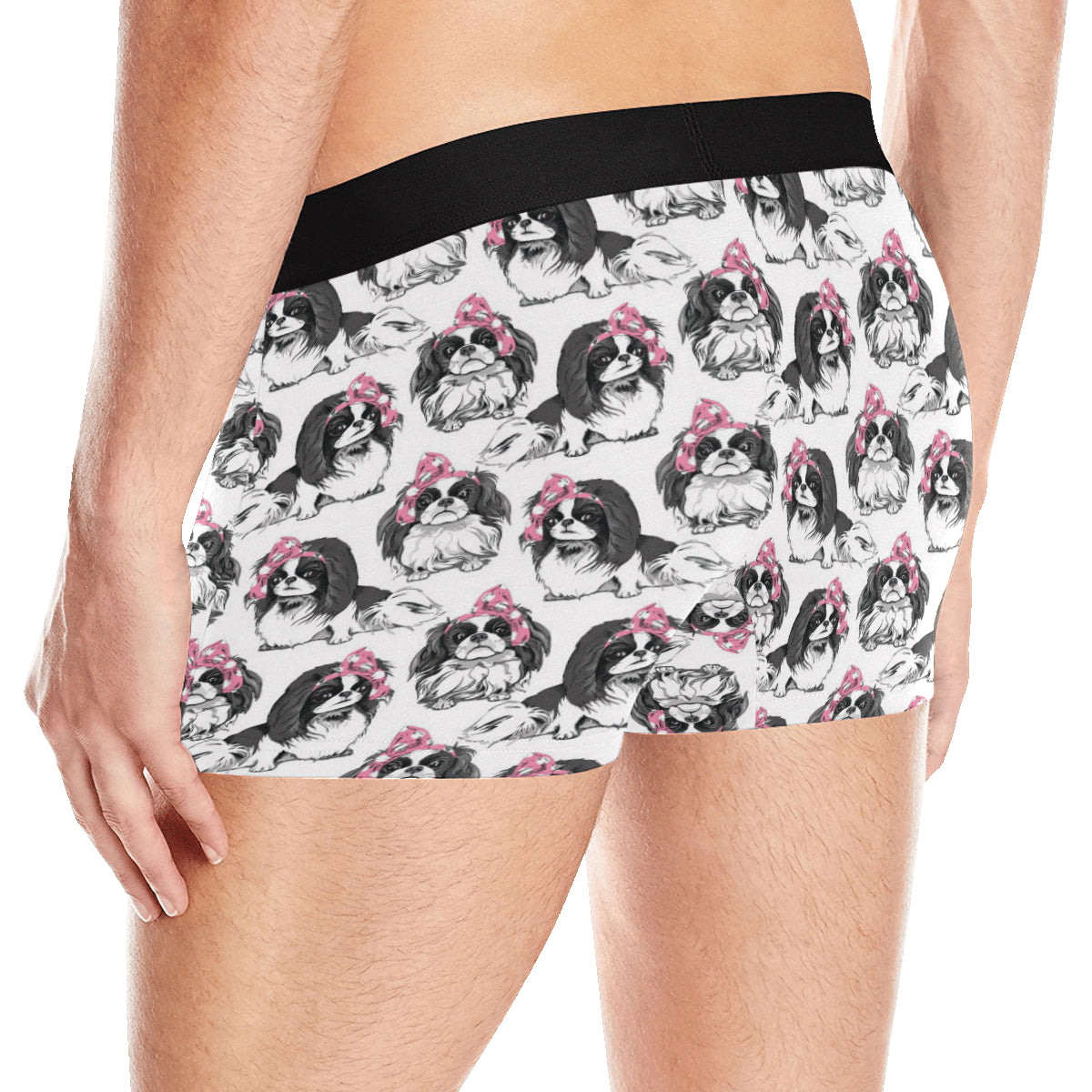 Japanese Chin Pattern Print Design 01 Men's Boxer Briefs