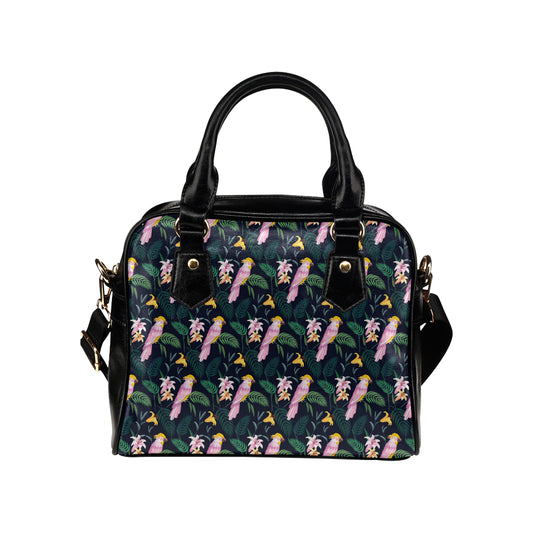 Cockatoo Pattern Print Design 03 Shoulder Handbag