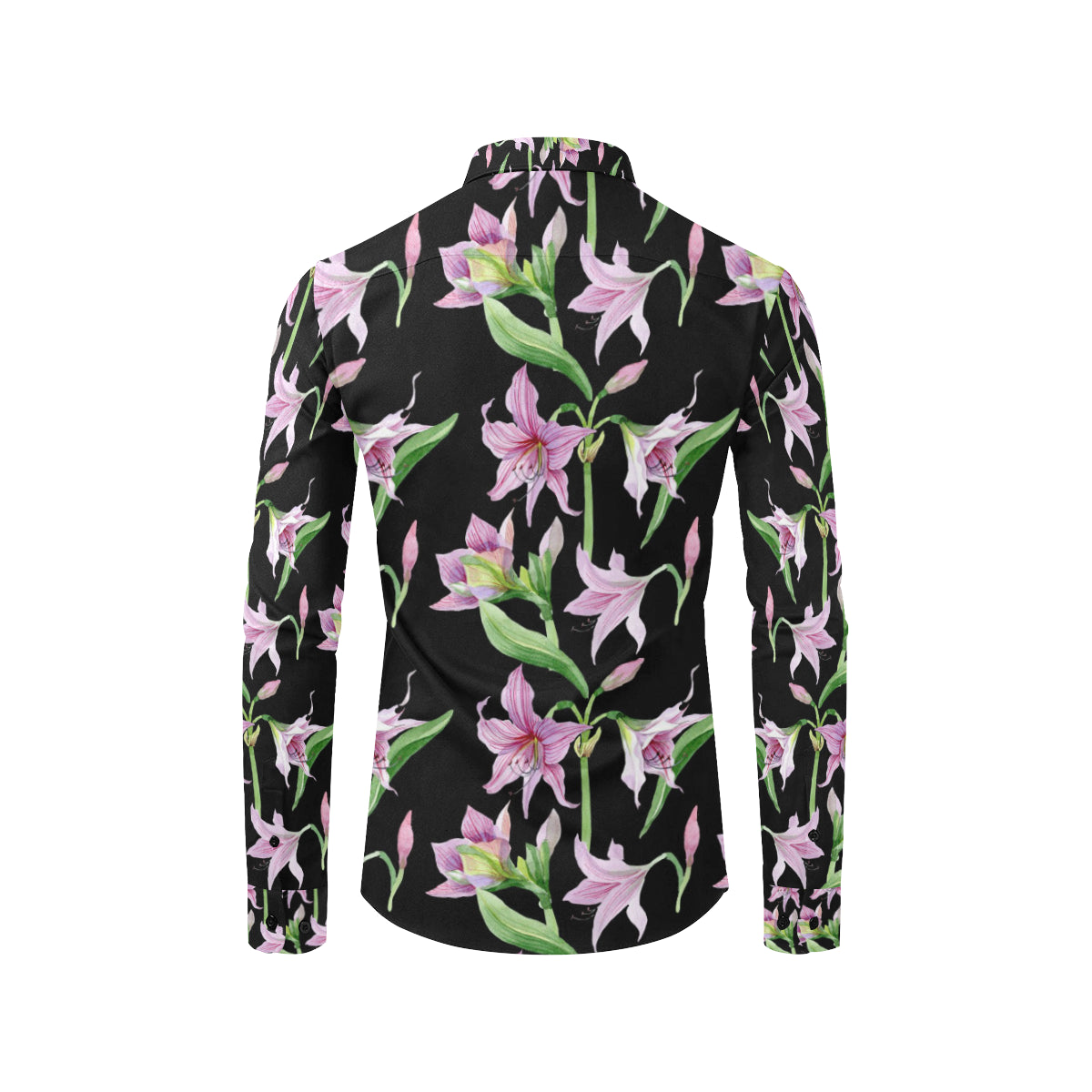 Amaryllis Pattern Print Design AL08 Men's Long Sleeve Shirt