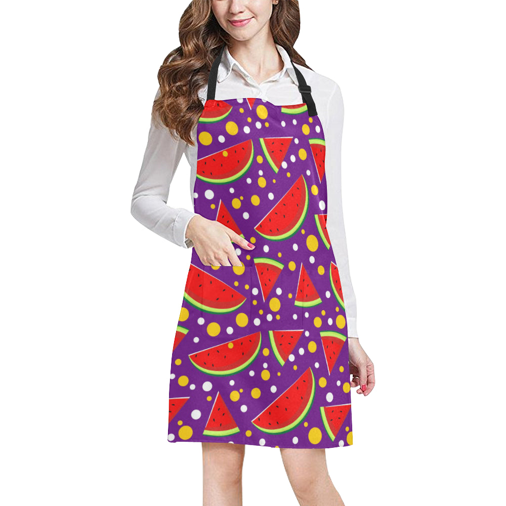Watermelon Pattern Print Design WM010 Apron with Pocket