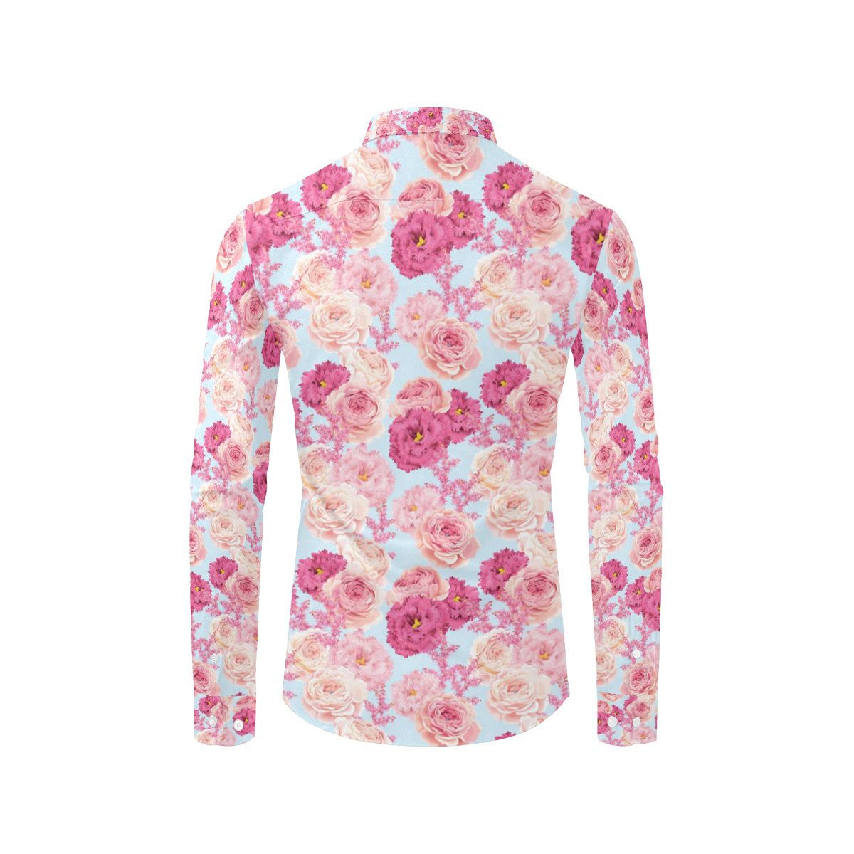 Lisianthus Pattern Print Design LT05 Men's Long Sleeve Shirt