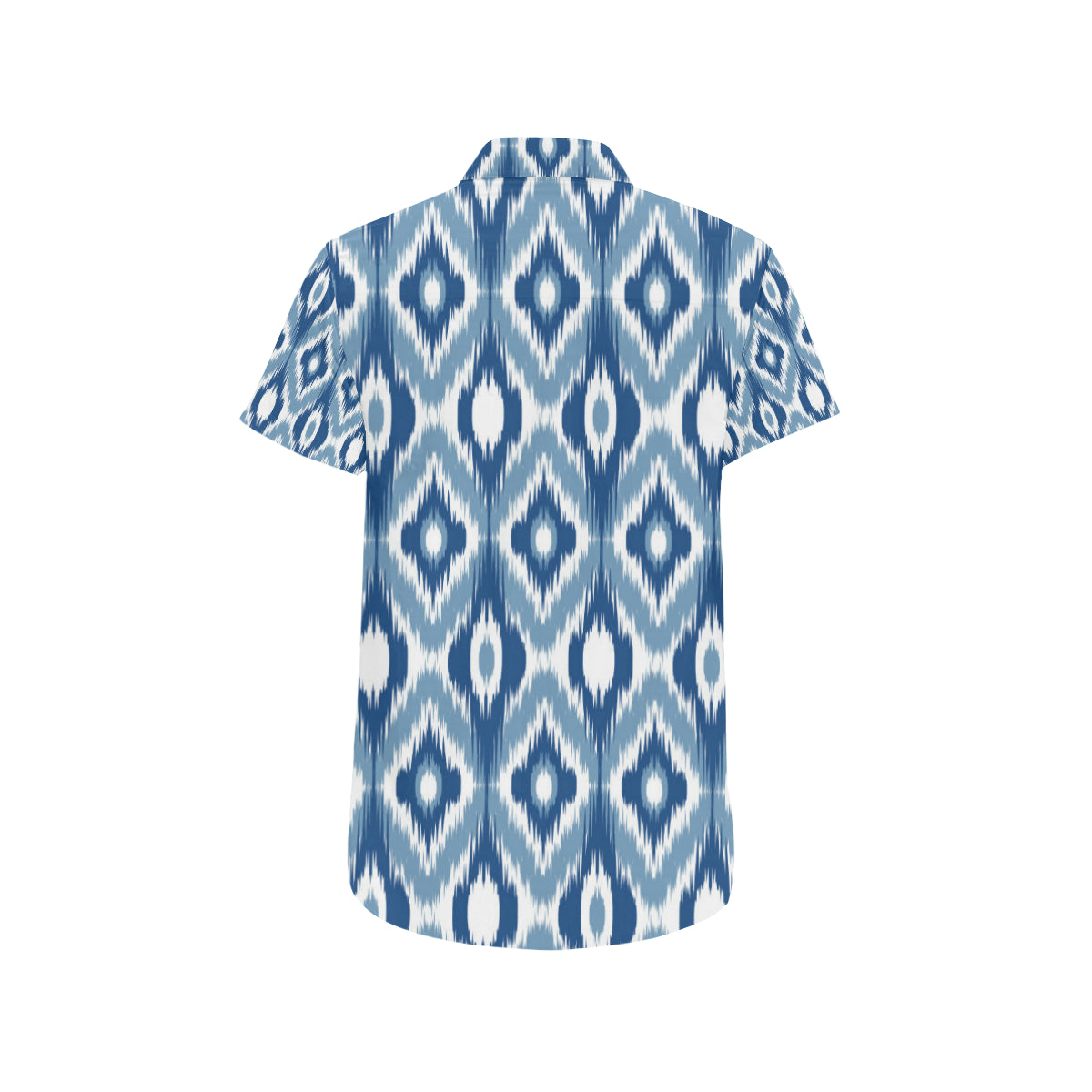 Ikat Pattern Print Design 03 Men's Short Sleeve Button Up Shirt
