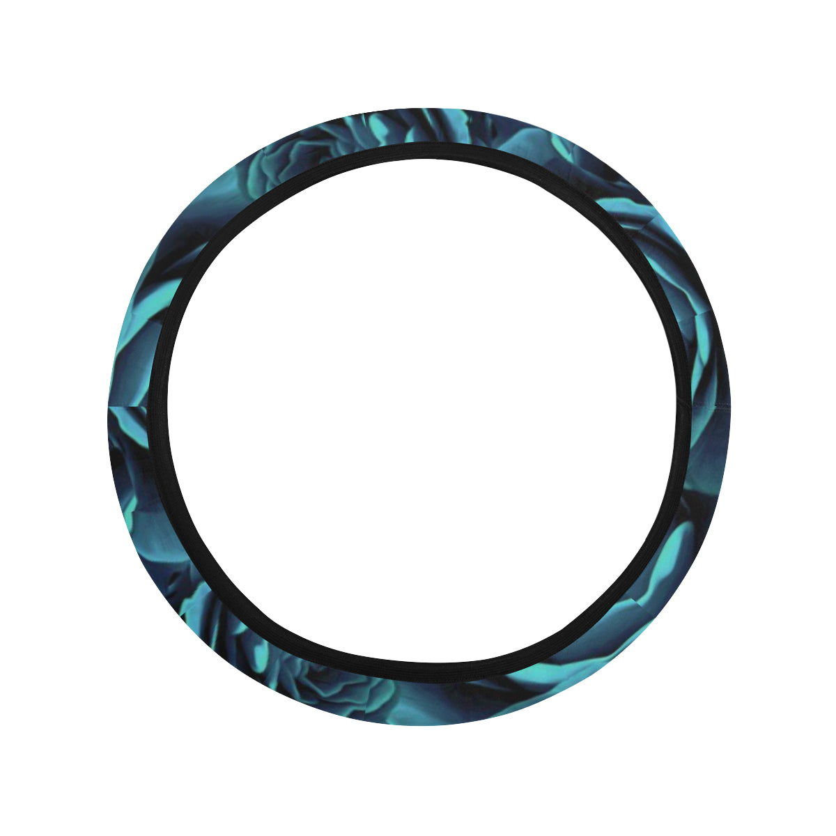 Camellia Pattern Print Design CM04 Steering Wheel Cover with Elastic Edge