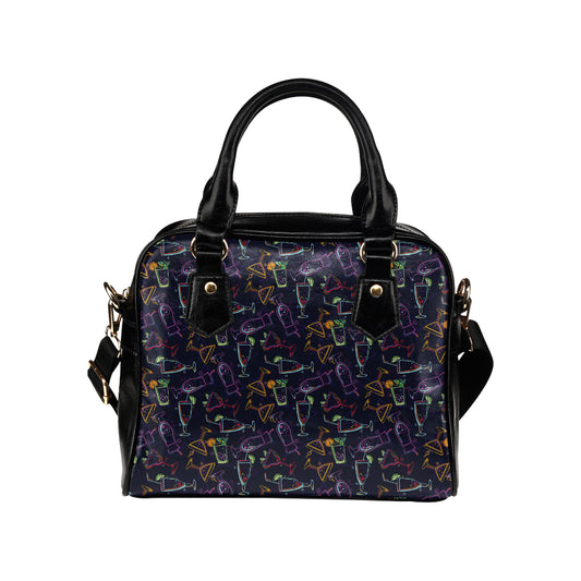 Cocktail Pattern Print Design 04 Shoulder Handbag