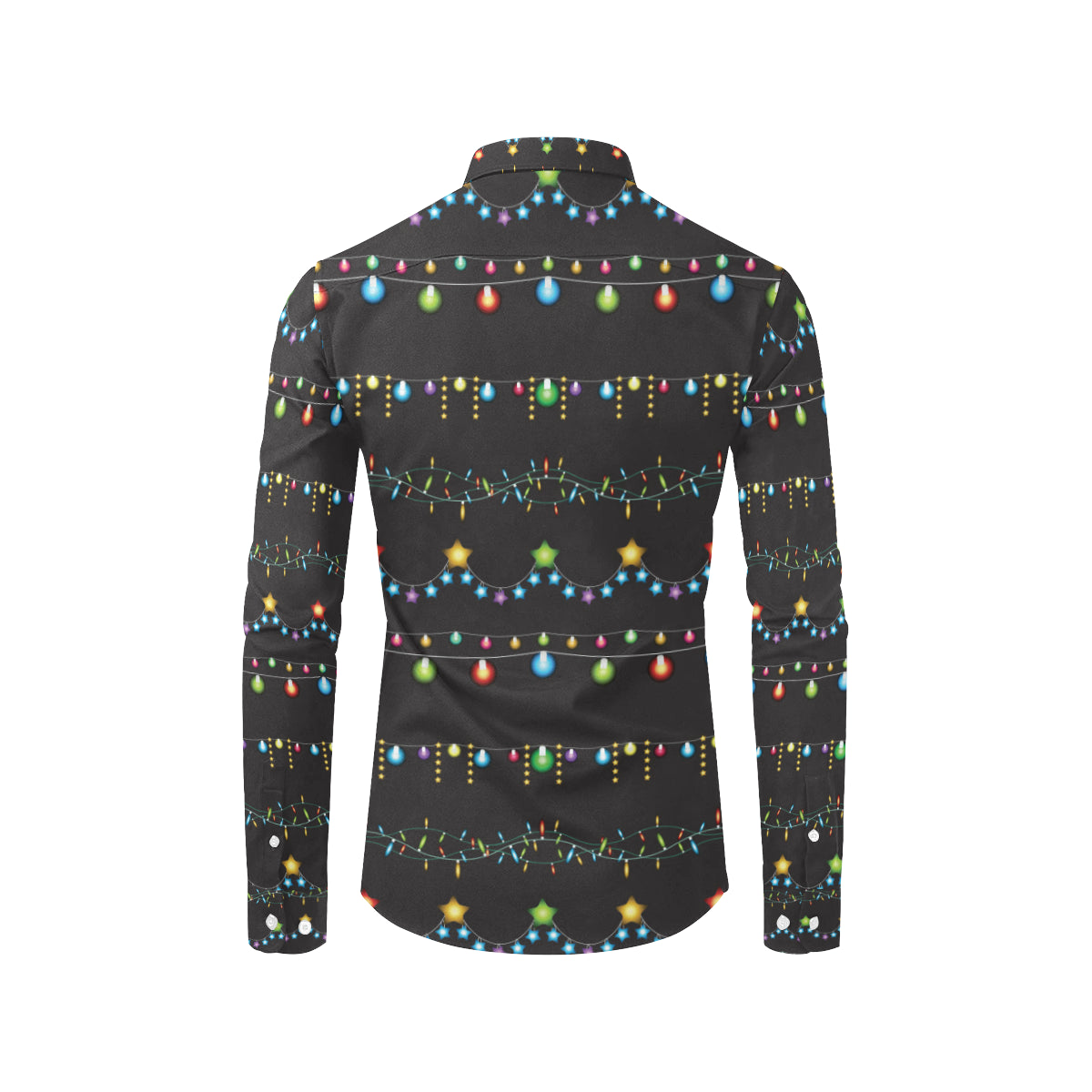 Christmas Light Pattern Print Design 01 Men's Long Sleeve Shirt