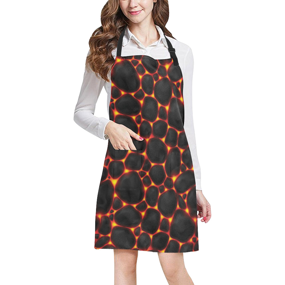 Lava Pattern Print Design 01 Apron with Pocket
