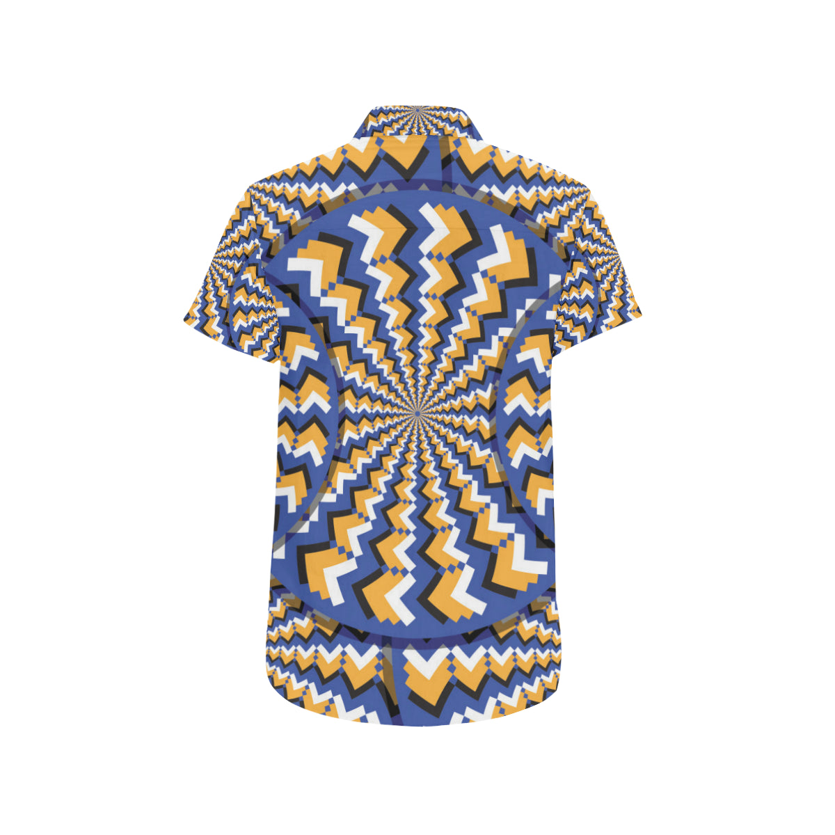 Optical illusion Pattern Print Design A01 Men's Short Sleeve Button Up Shirt