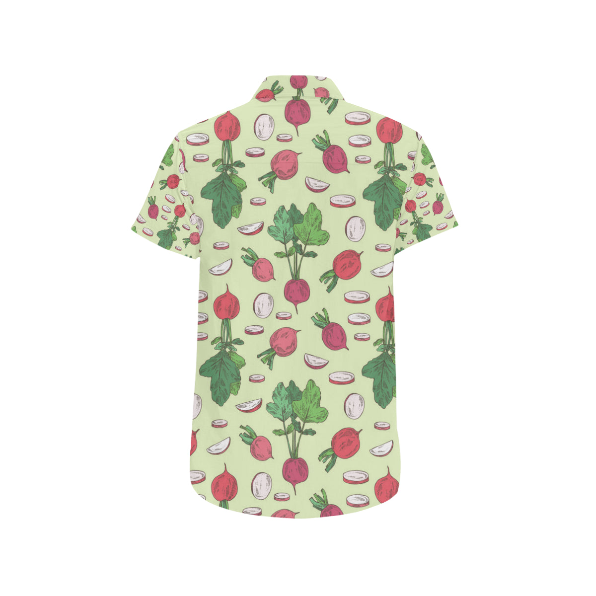 Radish Pattern Print Design A04 Men's Short Sleeve Button Up Shirt