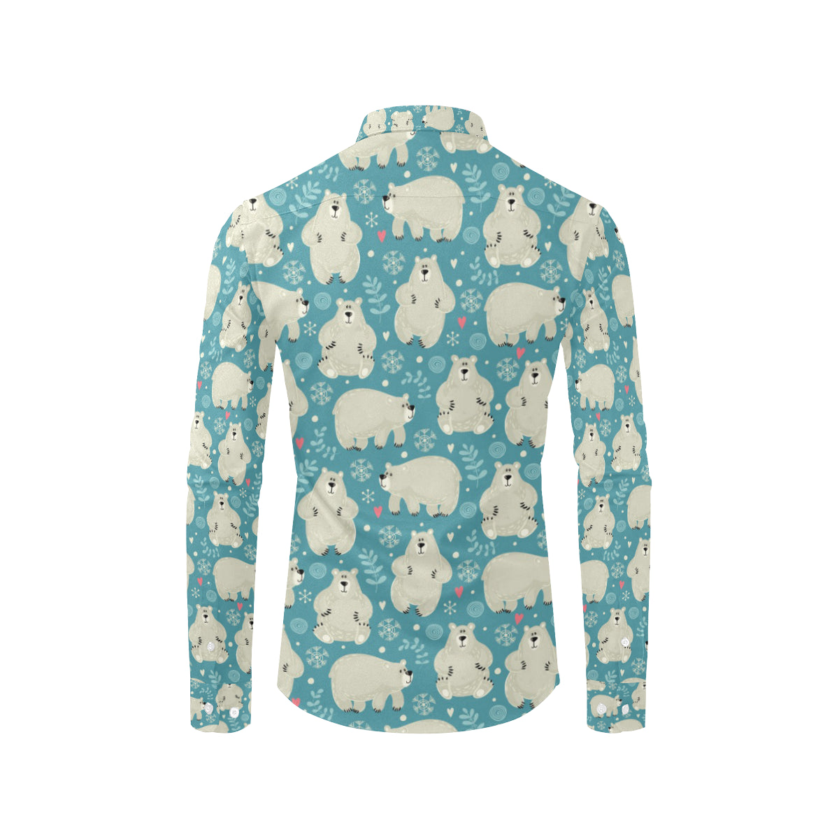 Bear Pattern Print Design BE04 Men's Long Sleeve Shirt