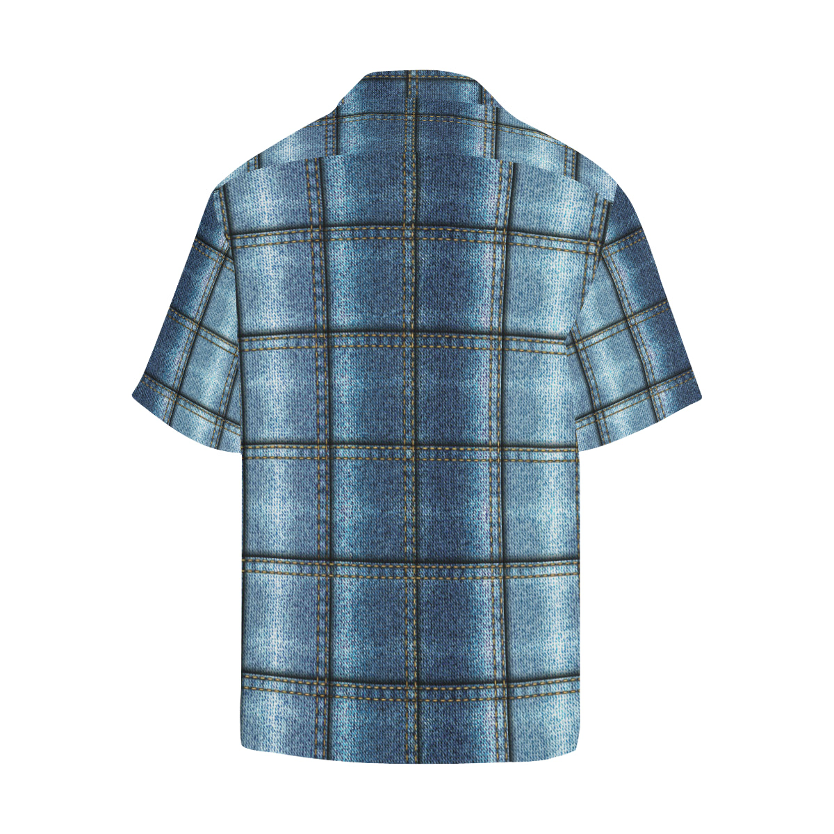 Jean Patchwork Pattern Print Design 02 Men's Hawaiian Shirt