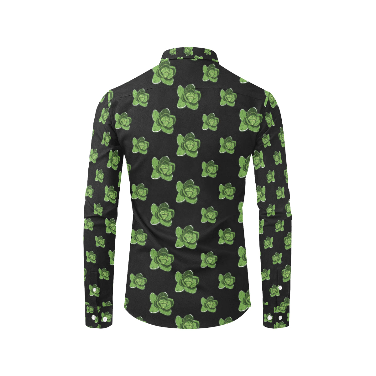 Cabbage Pattern Print Design 03 Men's Long Sleeve Shirt