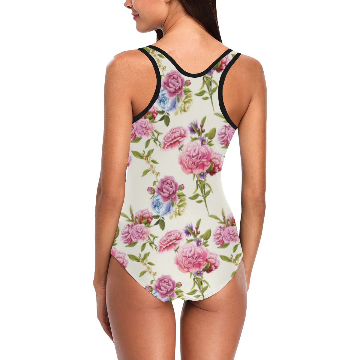Carnations Pattern Print Design CN02 Women Swimsuit