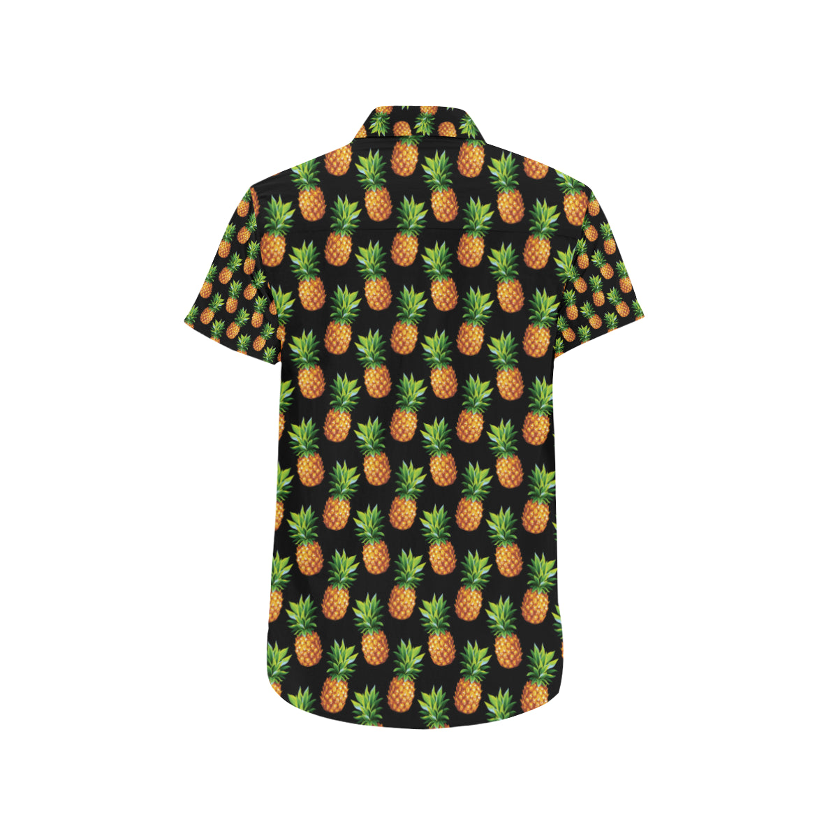 Pineapple Cute Print Design Pattern Men's Short Sleeve Button Up Shirt