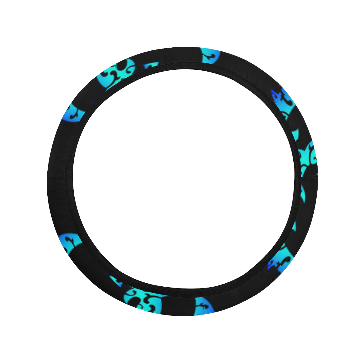 Sea turtle Polynesian Tribal Hawaiian Steering Wheel Cover with Elastic Edge