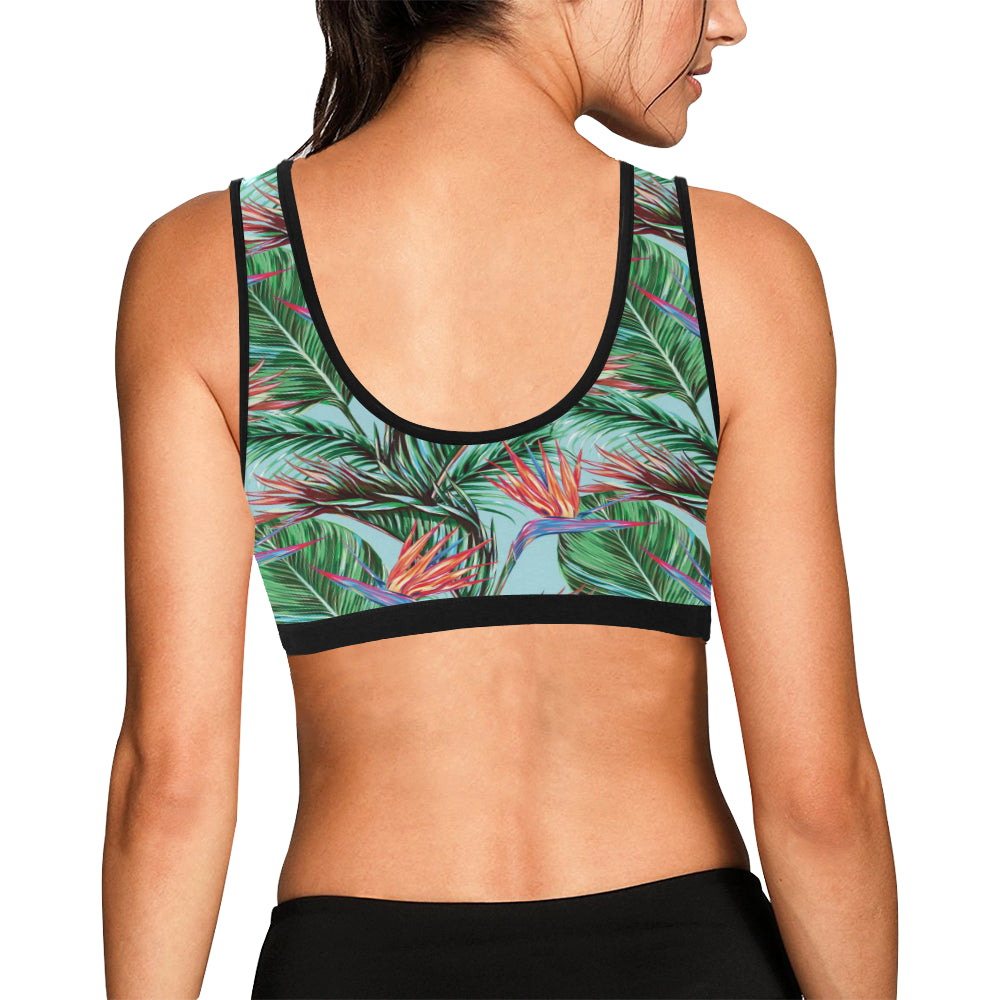 Bird Of Paradise Pattern Print Design BOP01 Sports Bra