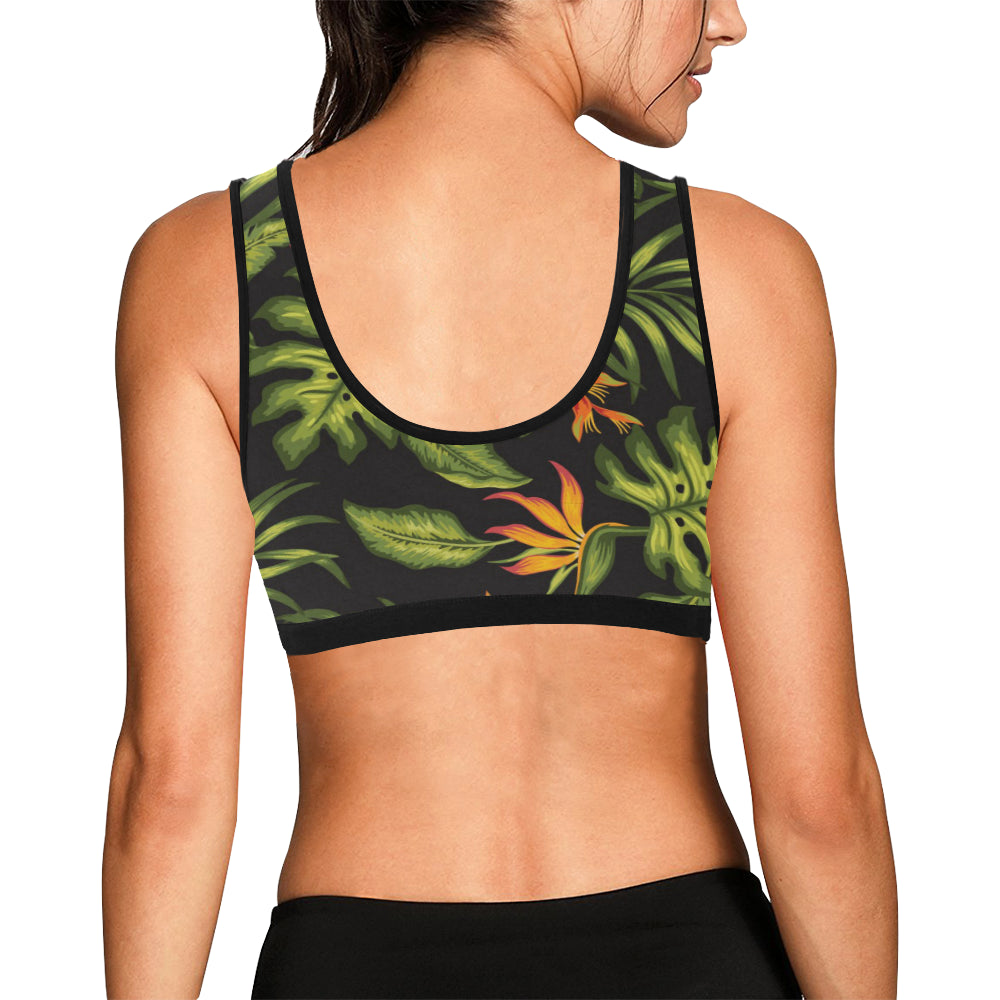 Bird Of Paradise Pattern Print Design BOP013 Sports Bra