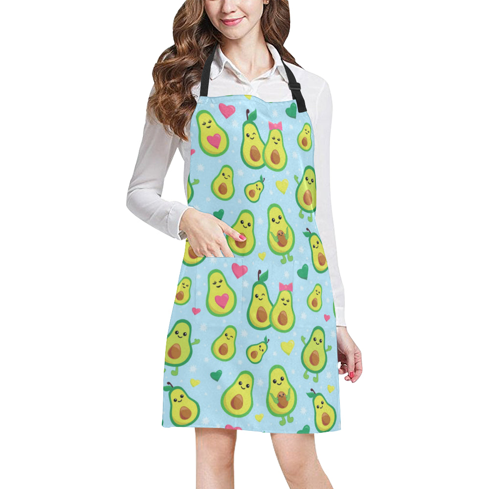 Avocado Pattern Print Design AC09 Apron with Pocket