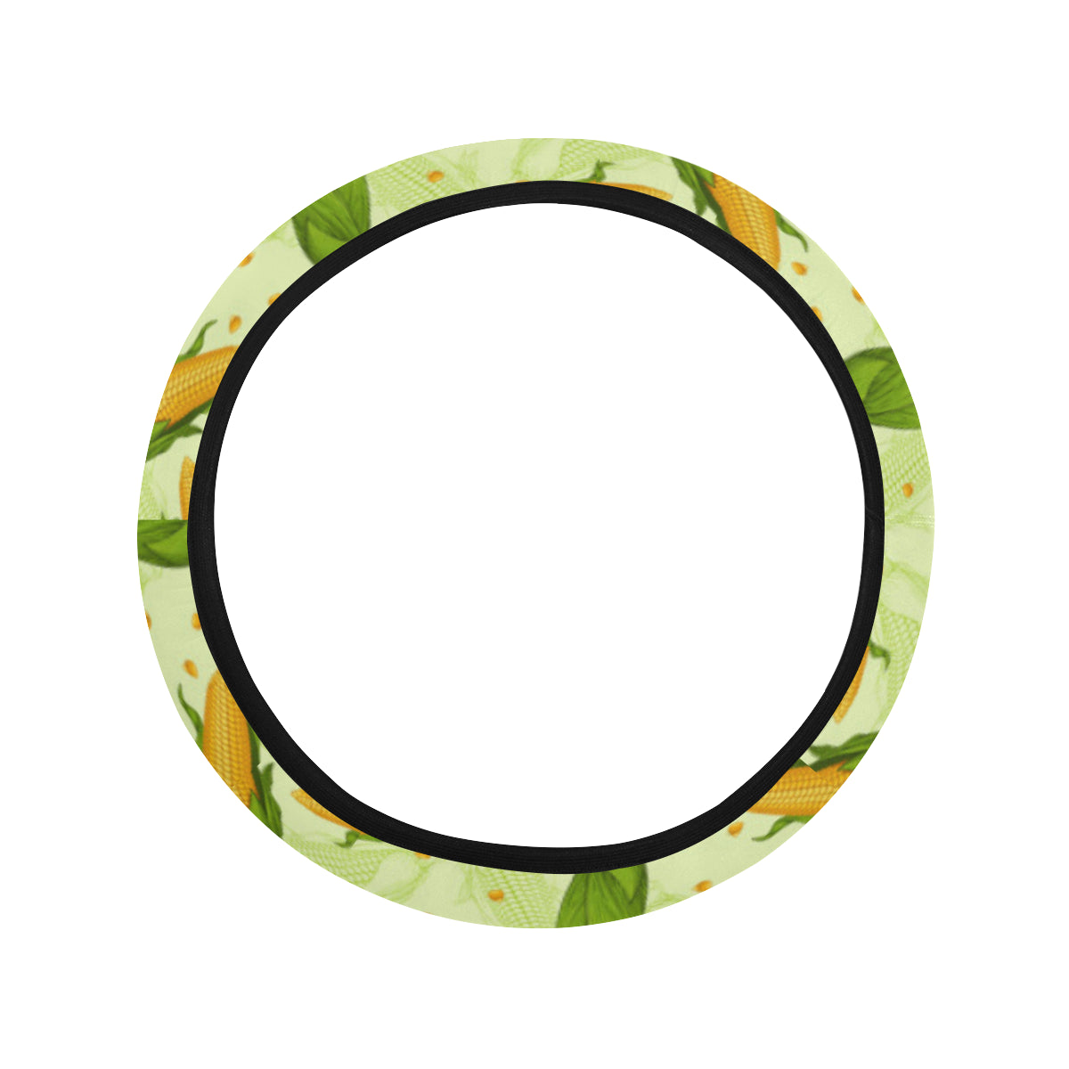 Agricultural Fresh Corn cob Print Pattern Steering Wheel Cover with Elastic Edge