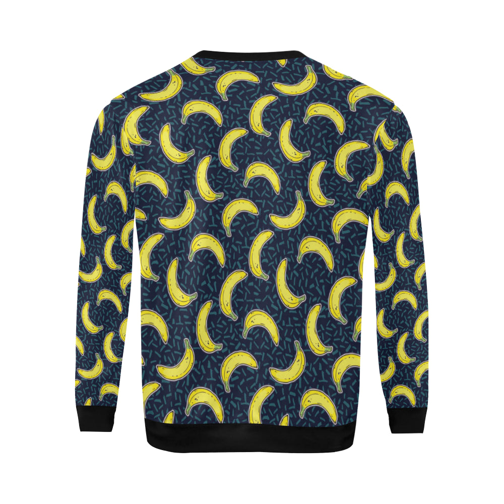 Banana Pattern Print Design BA09 Men Long Sleeve Sweatshirt