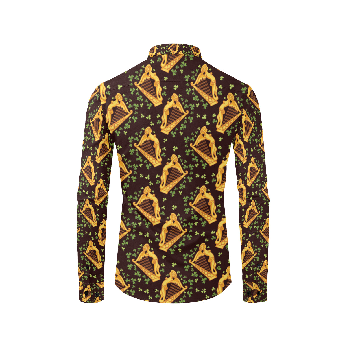 Harp Pattern Print Design 02 Men's Long Sleeve Shirt