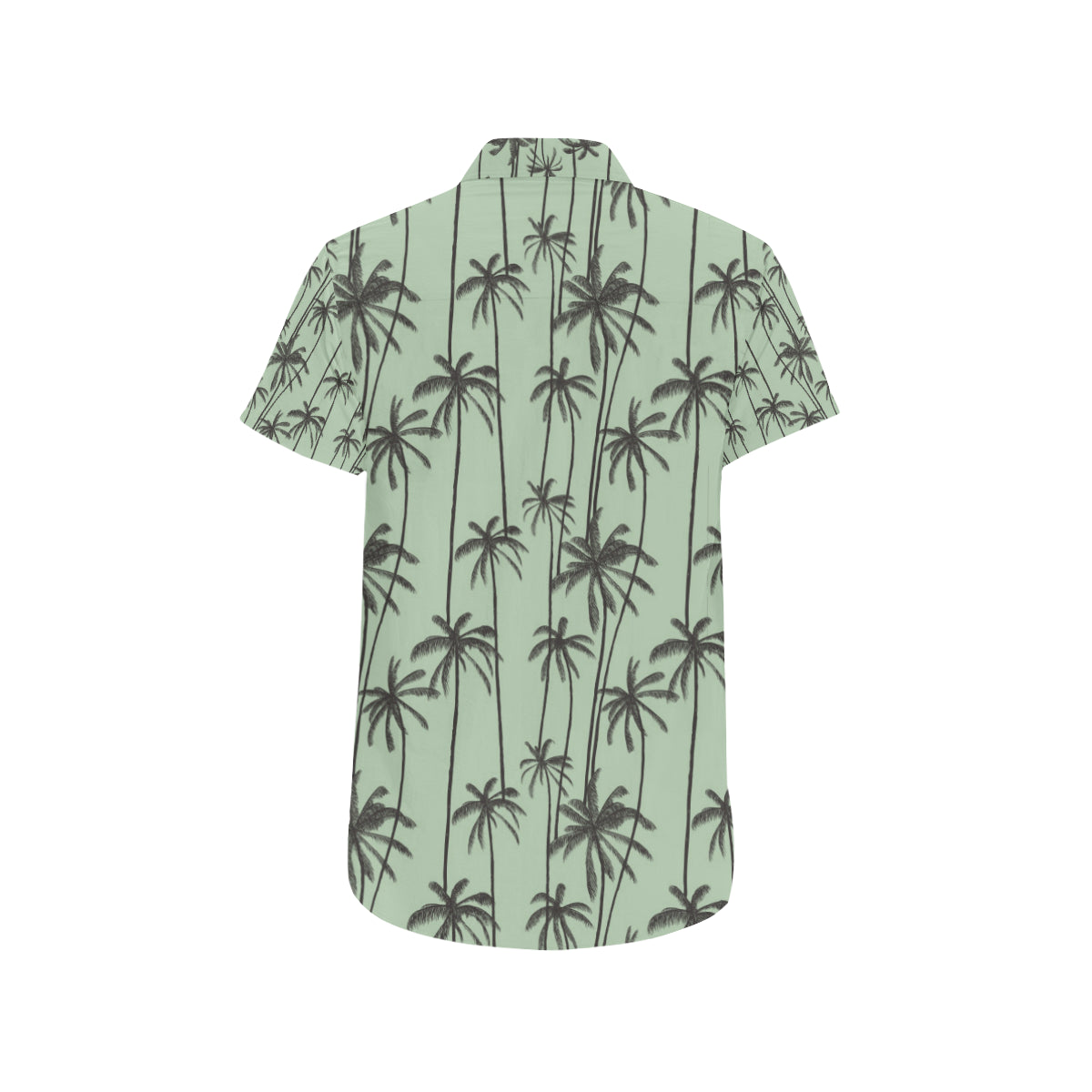 Palm Tree Pattern Print Design A04 Men's Short Sleeve Button Up Shirt