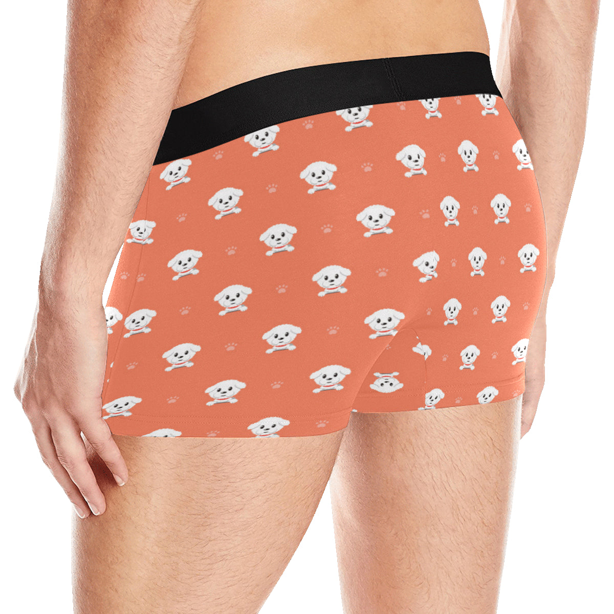 Bichons Frise Pattern Print Design 02 Men's Boxer Briefs