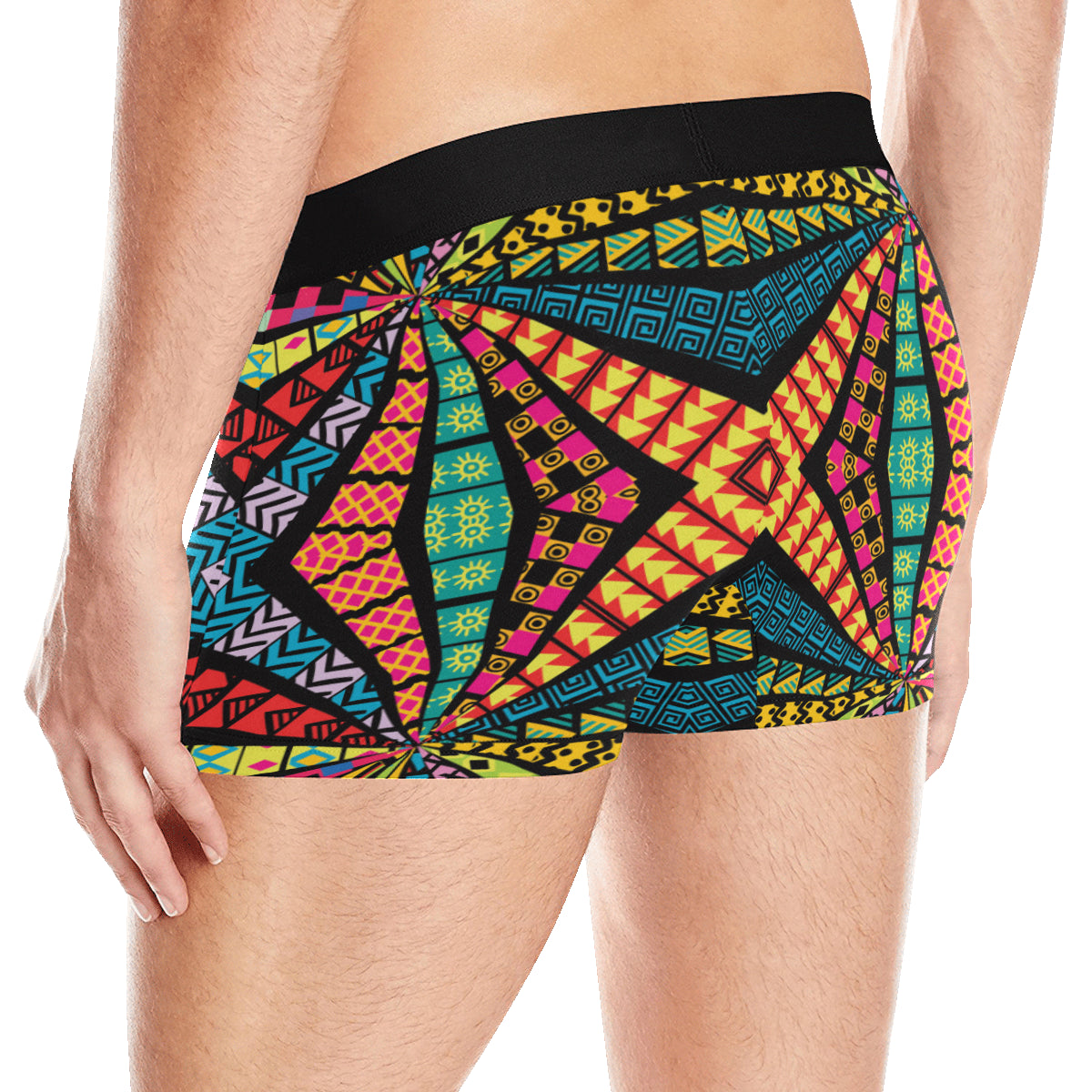 Kaleidoscope Pattern Print Design 05 Men's Boxer Briefs