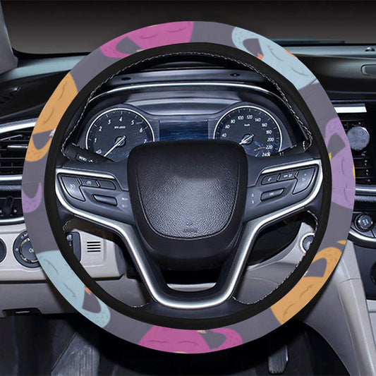 Chimpanzee Pattern Print Design 03 Steering Wheel Cover with Elastic Edge