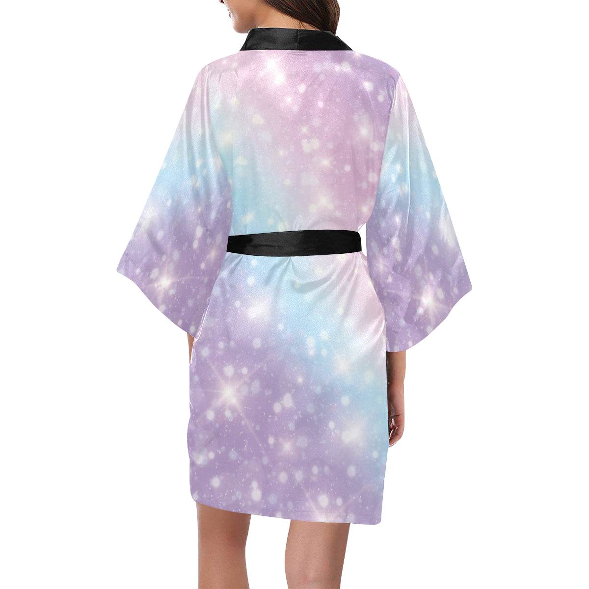 Cosmic Pastel Pattern Print Design 02 Women's Short Kimono