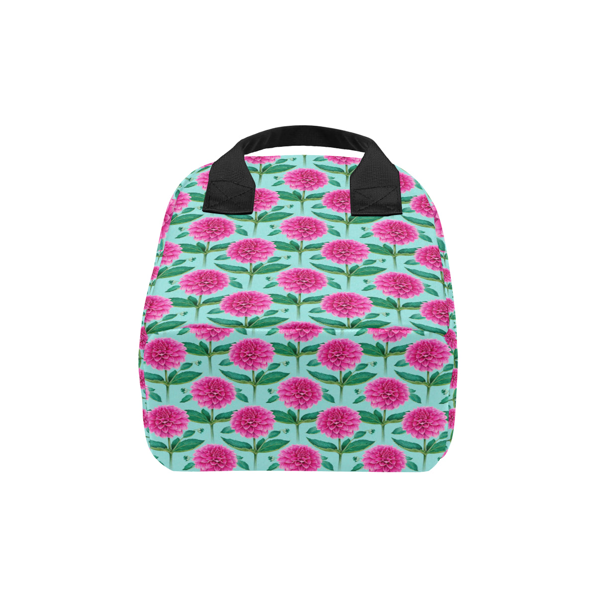Dahlia Pattern Print Design DH08 Insulated Lunch Bag