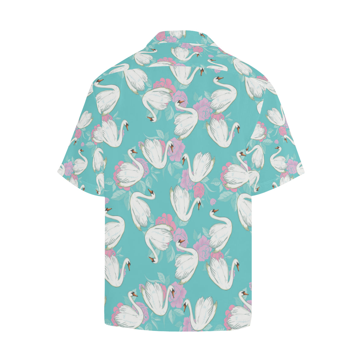 Swan Pattern Print Design 03 Men's Hawaiian Shirt