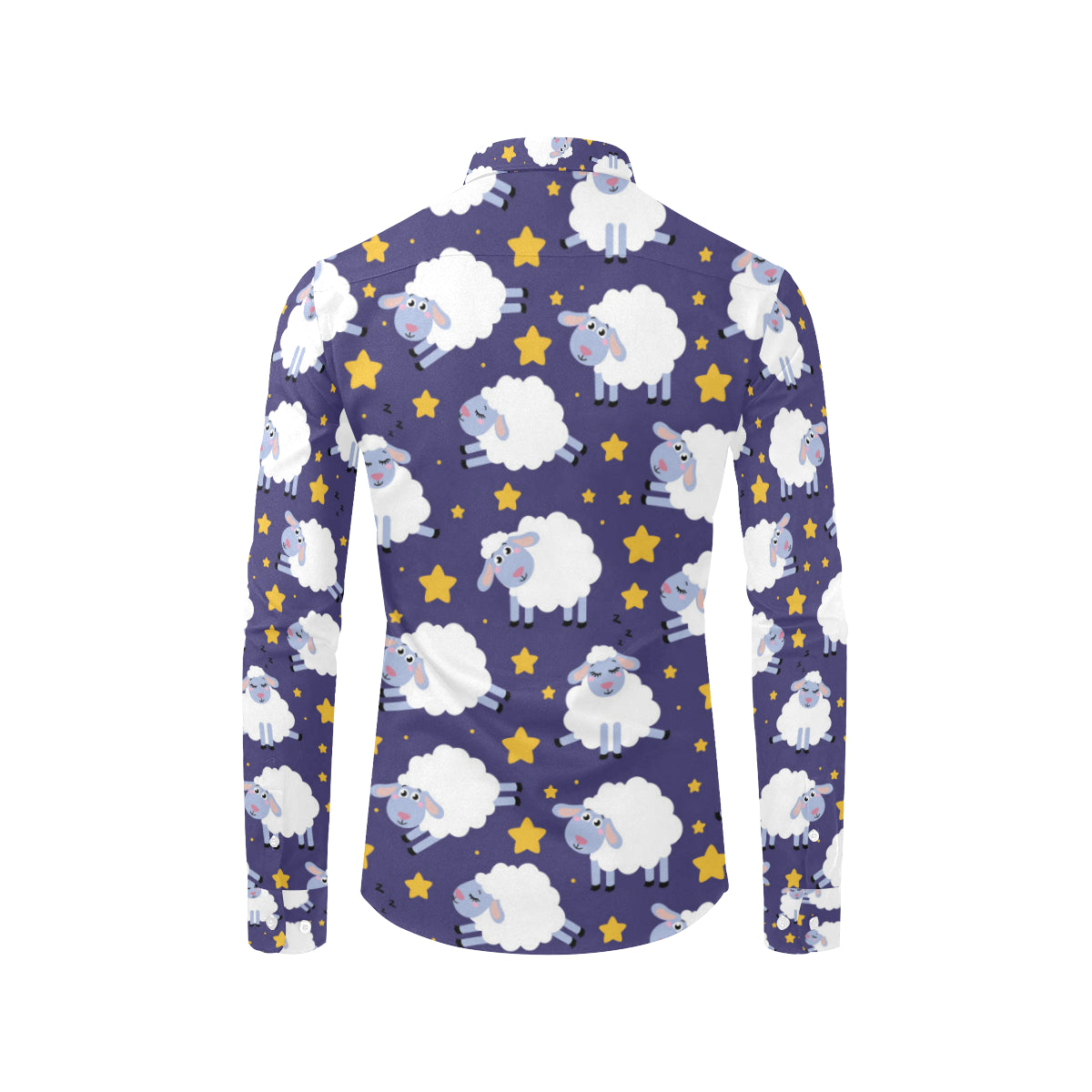 Sheep Pattern Print Design 03 Men's Long Sleeve Shirt