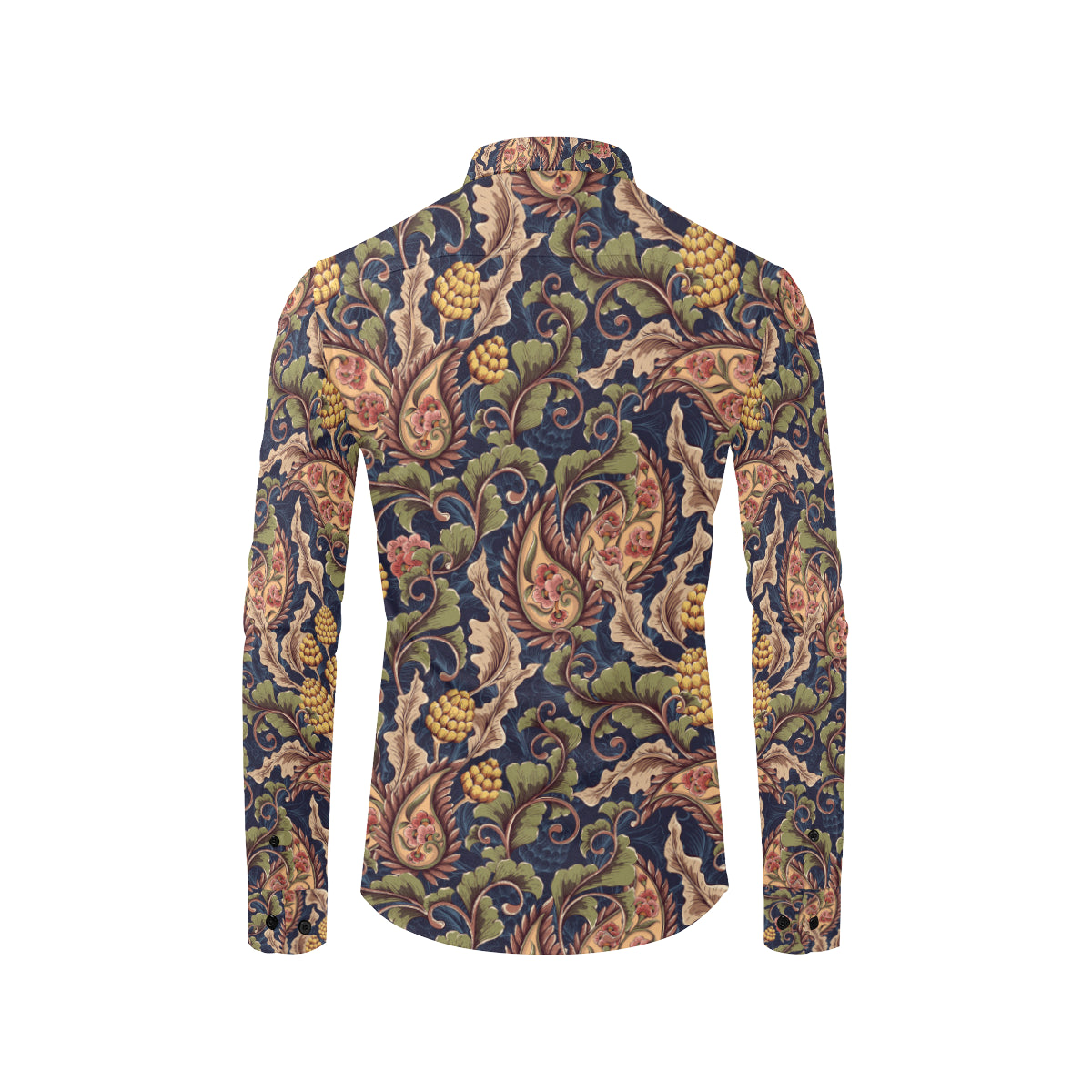 Floral Vintage Classic Print Men's Long Sleeve Shirt
