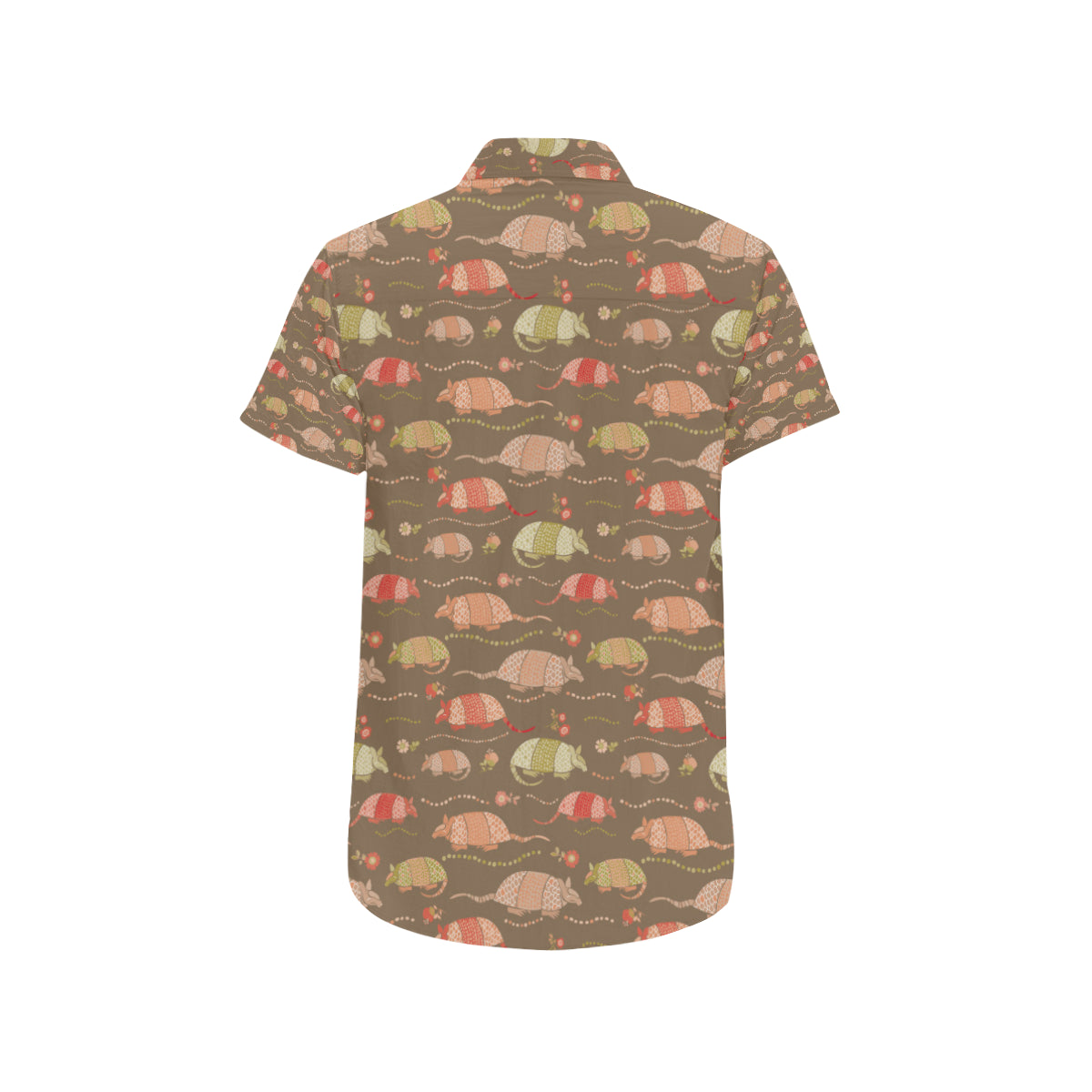 Armadillo Pattern Print Design 04 Men's Short Sleeve Button Up Shirt
