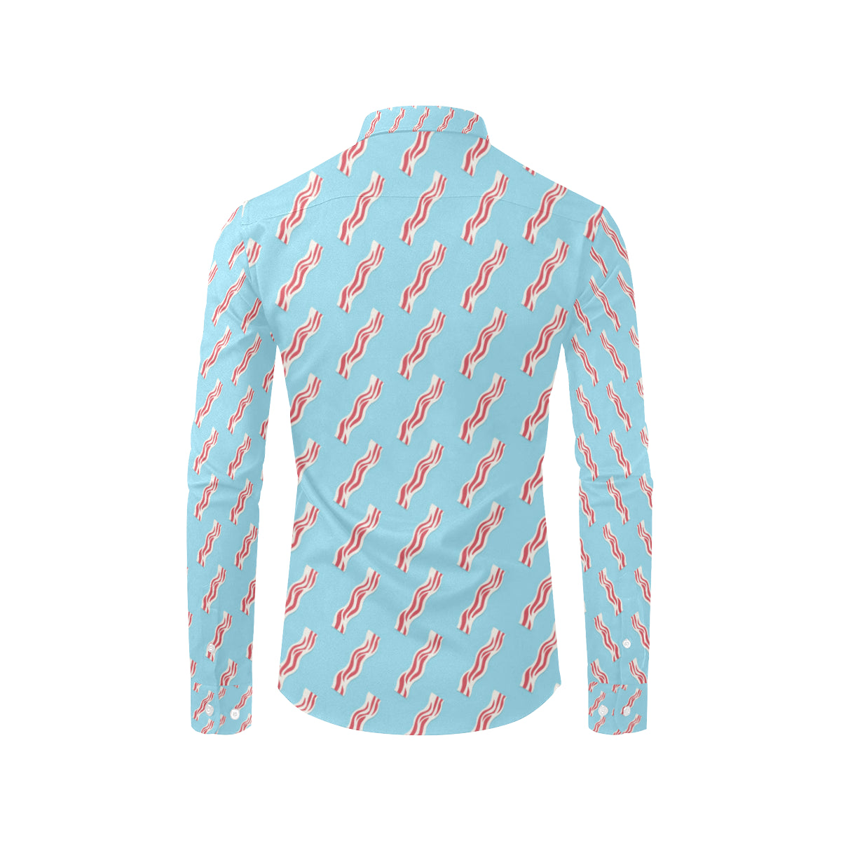 Bacon Pattern Print Design 03 Men's Long Sleeve Shirt