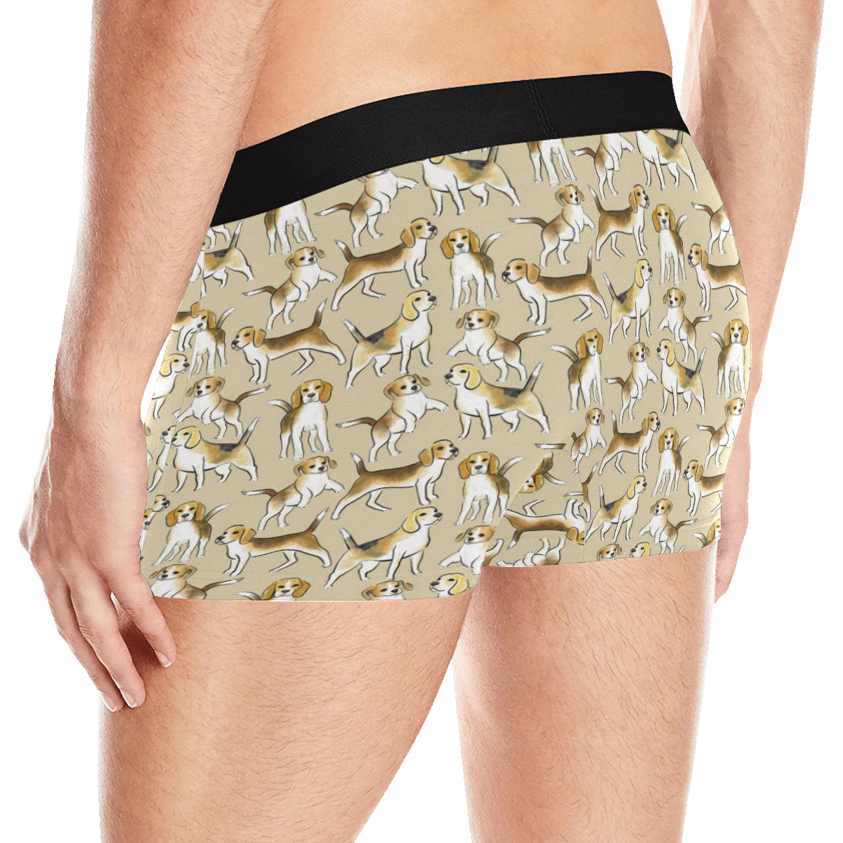 Beagle Pattern Print Design 04 Men's Boxer Briefs