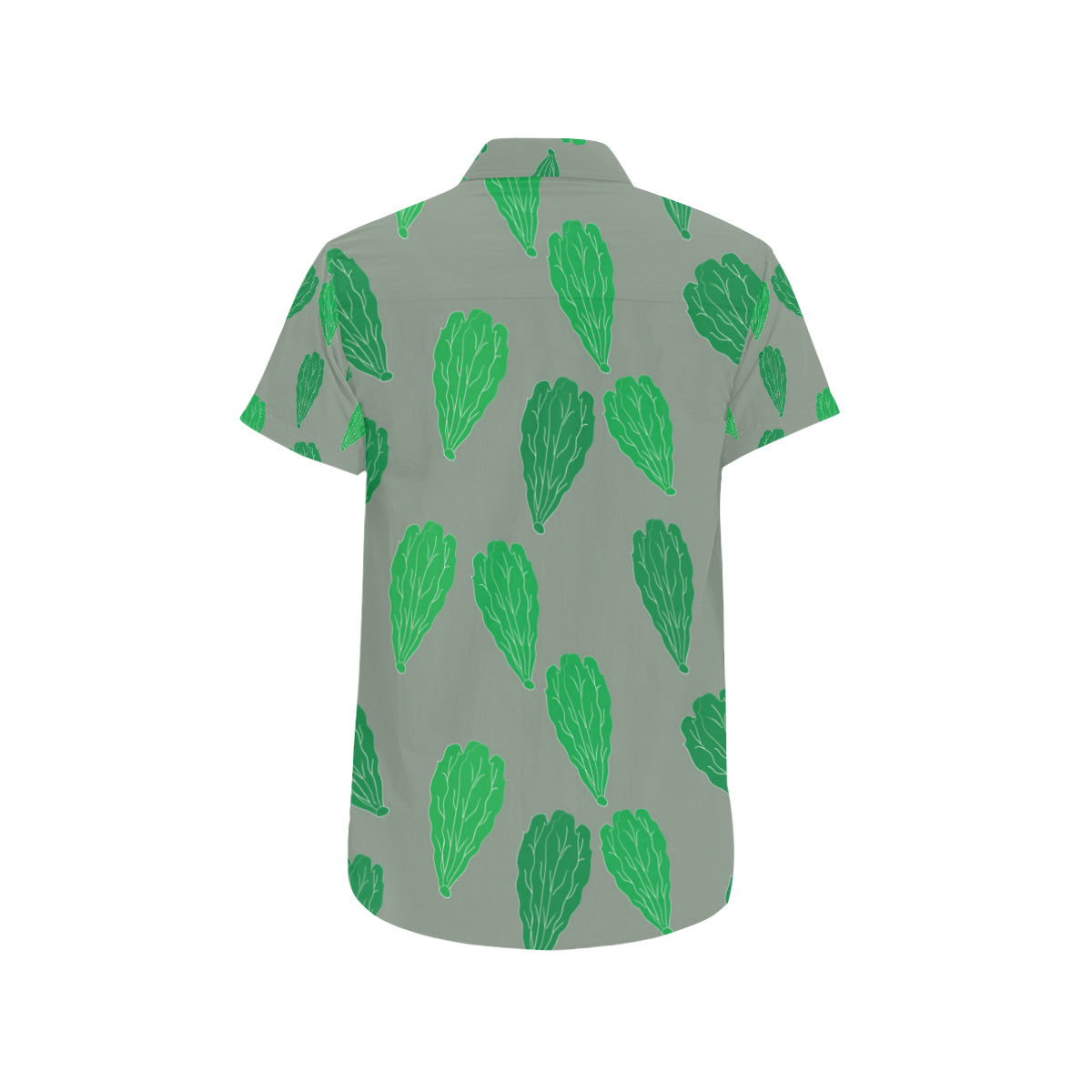 Lettuce Pattern Print Design 02 Men's Short Sleeve Button Up Shirt