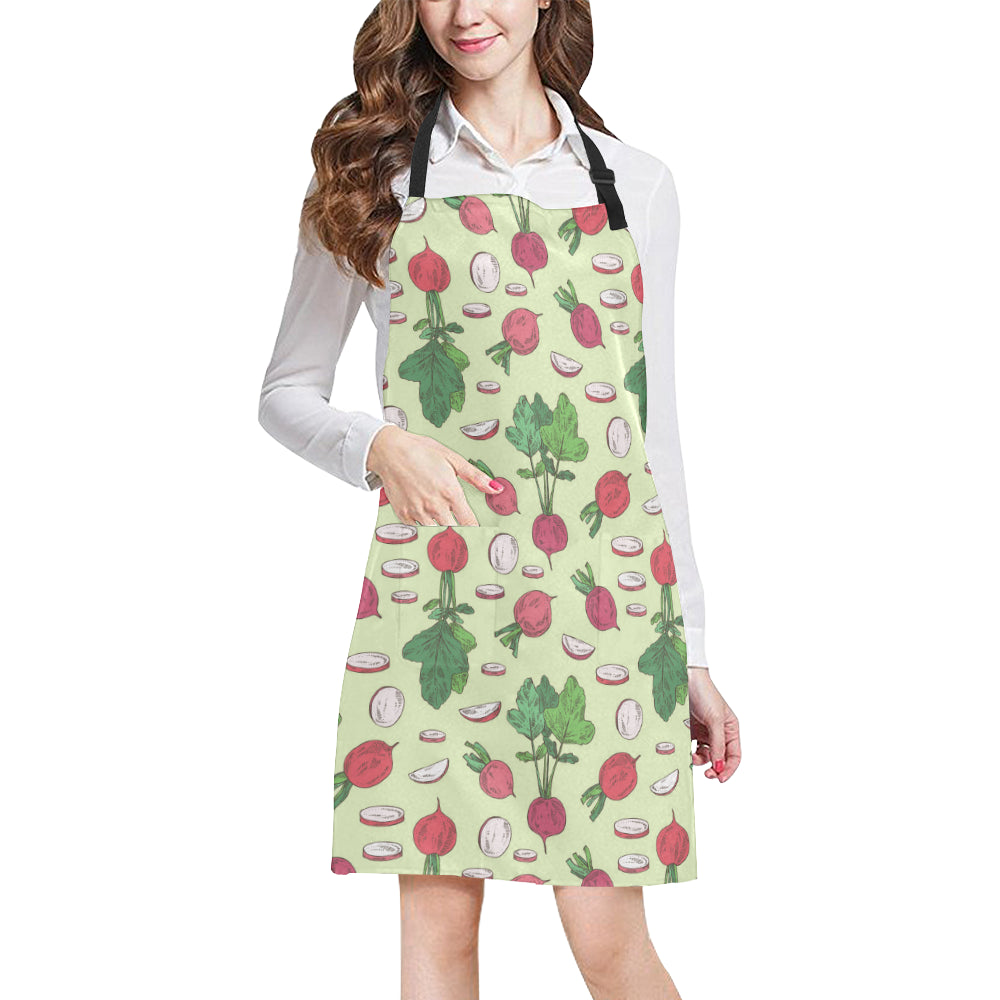 Radish Pattern Print Design A04 Apron with Pocket