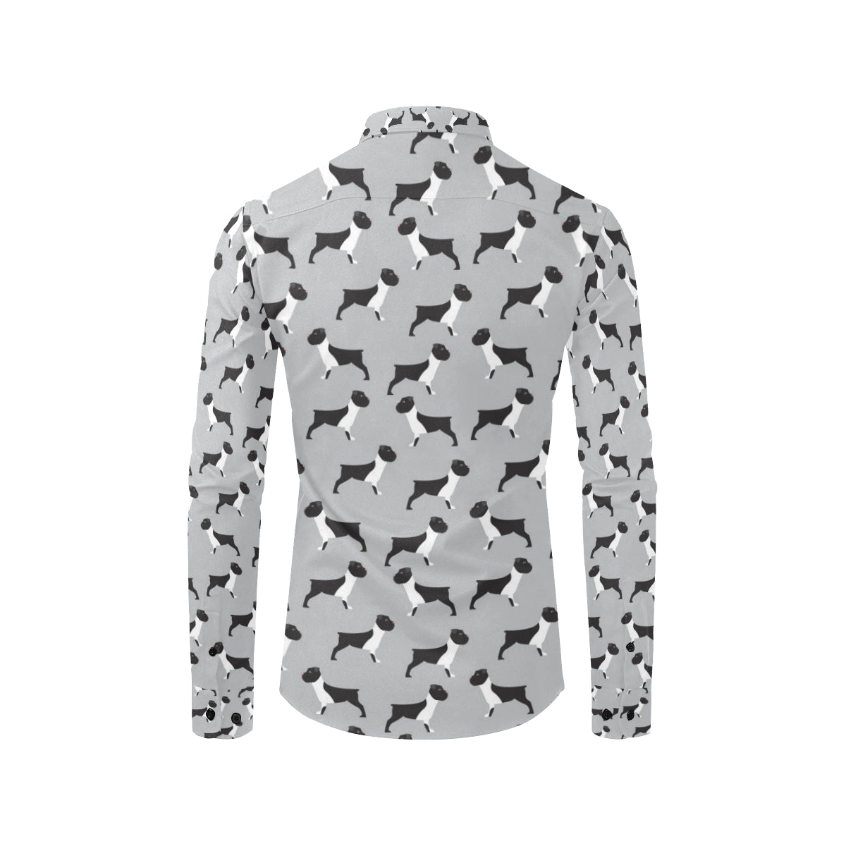 Boxers Pattern Print Design 01 Men's Long Sleeve Shirt