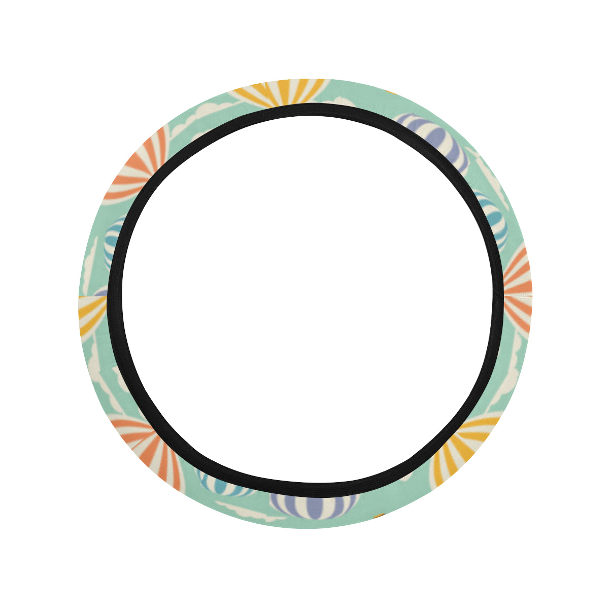 Ballon Pattern Print Design 01 Steering Wheel Cover with Elastic Edge