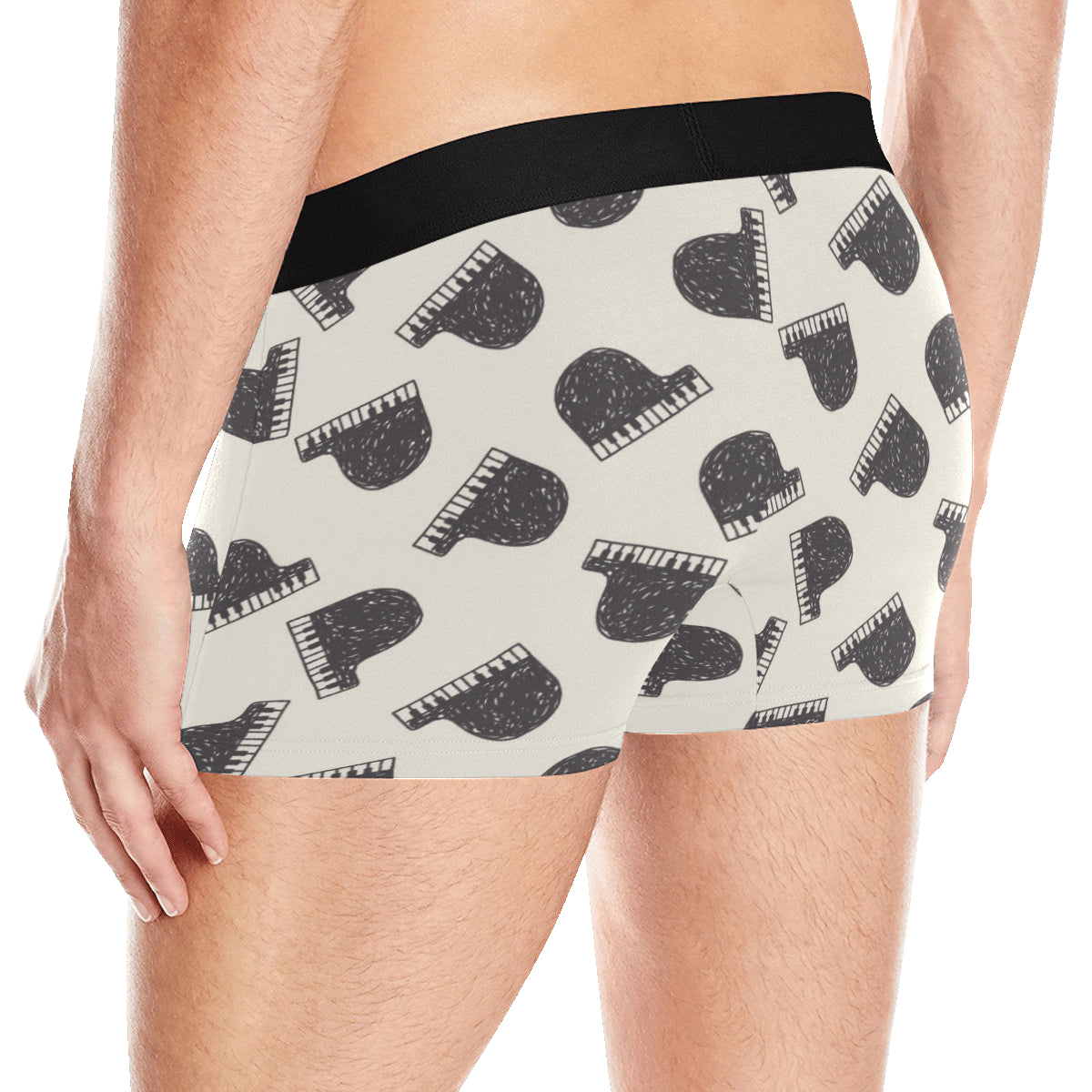 Piano Pattern Print Design 04 Men's Boxer Briefs