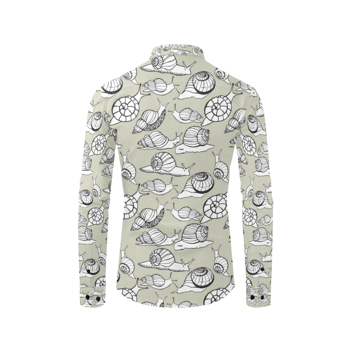 Snail Pattern Print Design 03 Men's Long Sleeve Shirt