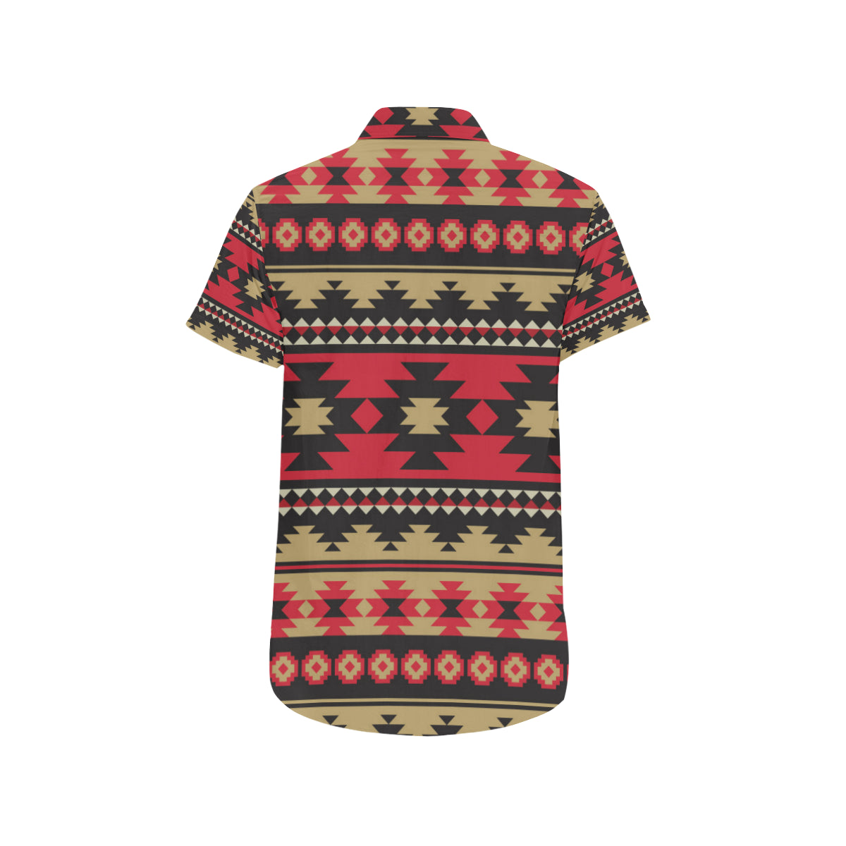 Navajo Pattern Print Design A04 Men's Short Sleeve Button Up Shirt
