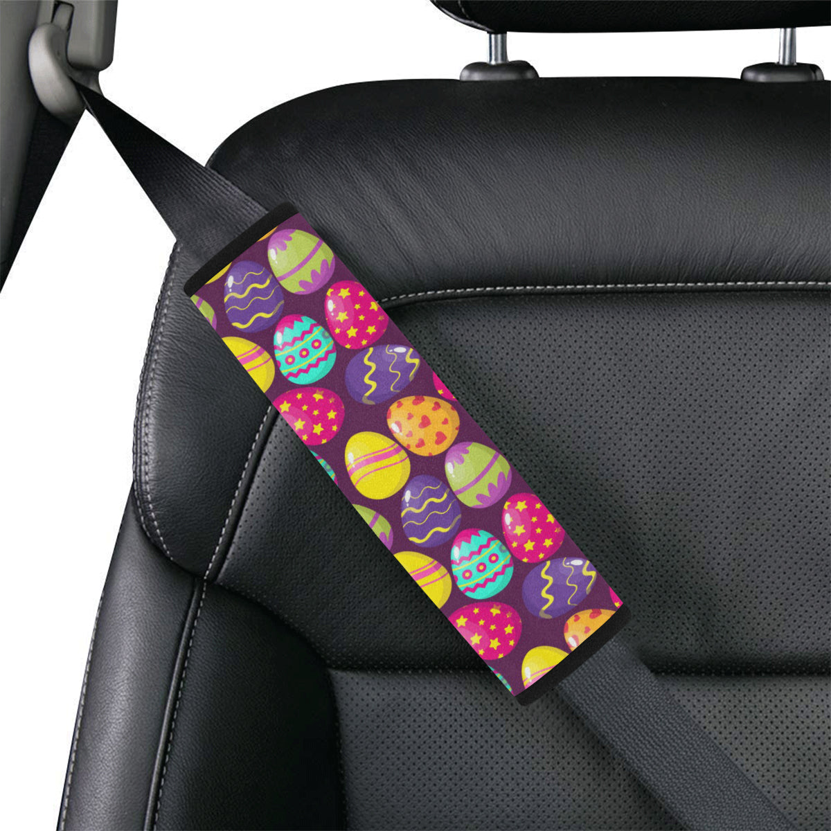 Easter Eggs Pattern Print Design RB04 Car Seat Belt Cover